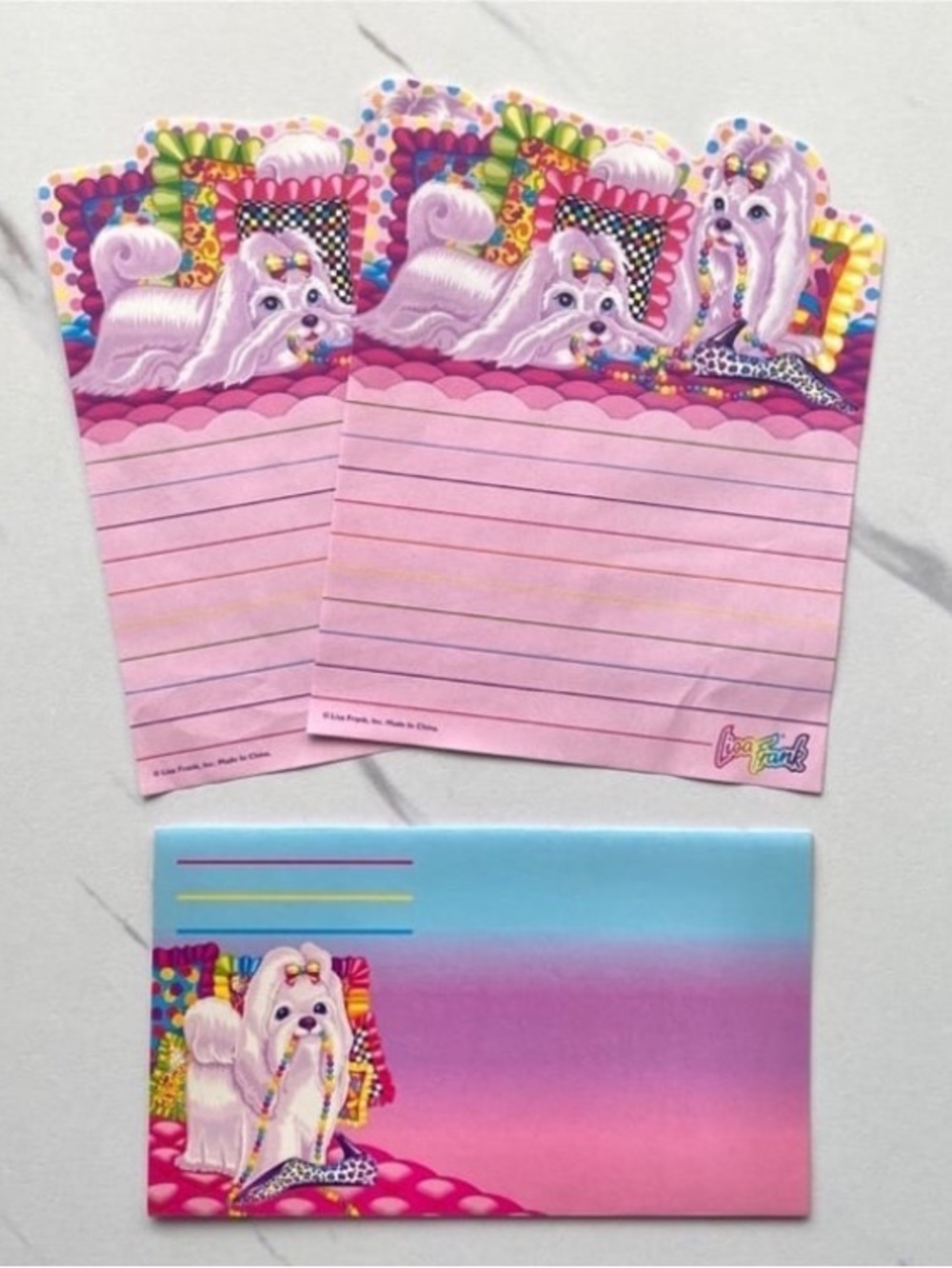 VTG Lisa Frank Princess Pearls 3pc stationery set - READ!